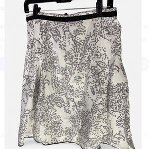 Notorious Cutout Skirt Lined Black White Ribbon Tie A Line Knee Length Size 6